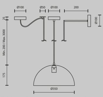 Подвесной светильник Basic Colors 35X35X20 CM