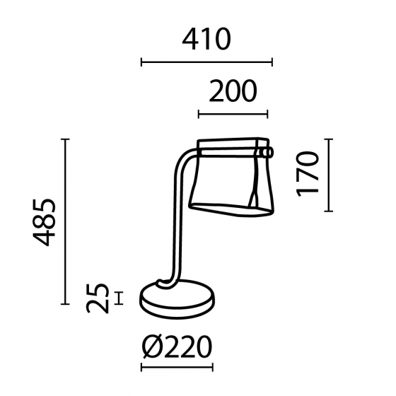 Настольный светильник Cabaret латунь, стекло, 48 см 10