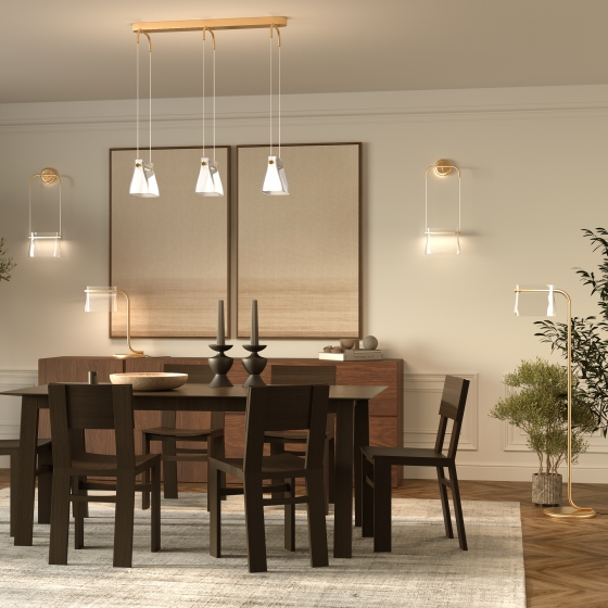 Настольный светильник Cabaret латунь, стекло, 48 см 3