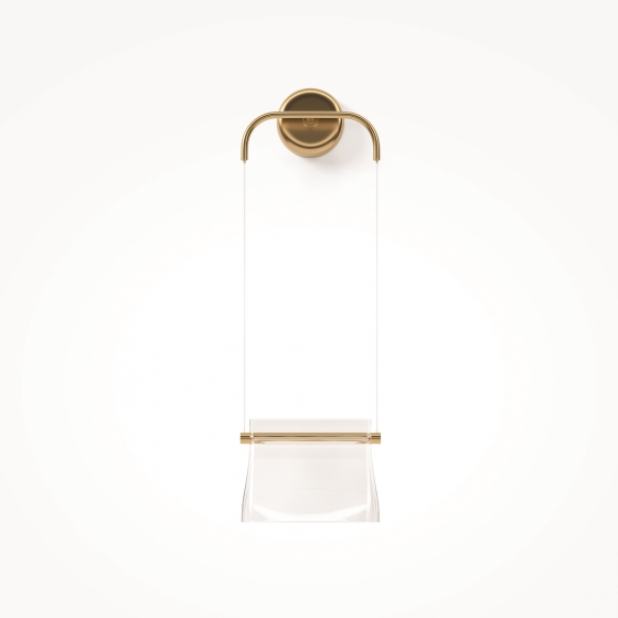 Настенный светильник Cabaret латунь, прозрачный абажур 13