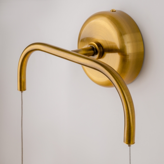 Настенный светильник Cabaret латунь, прозрачный абажур 2