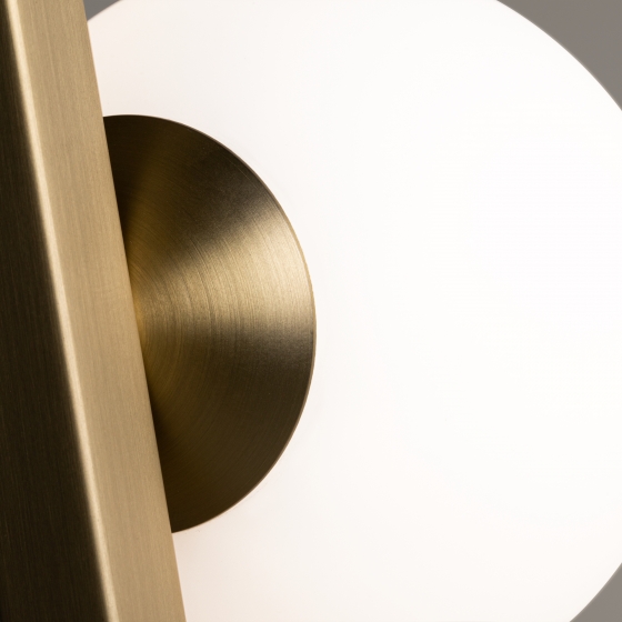 Настенный светильник Казимир золотой, белый абажур 8