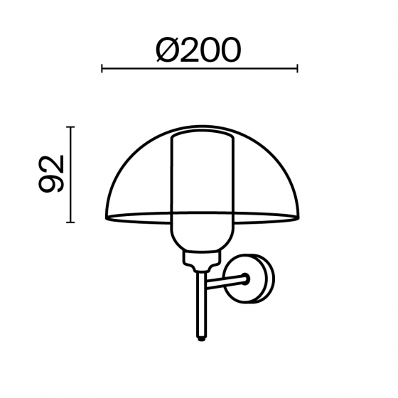 Настенный светильник Memory с прозрачным абажуром черный 10