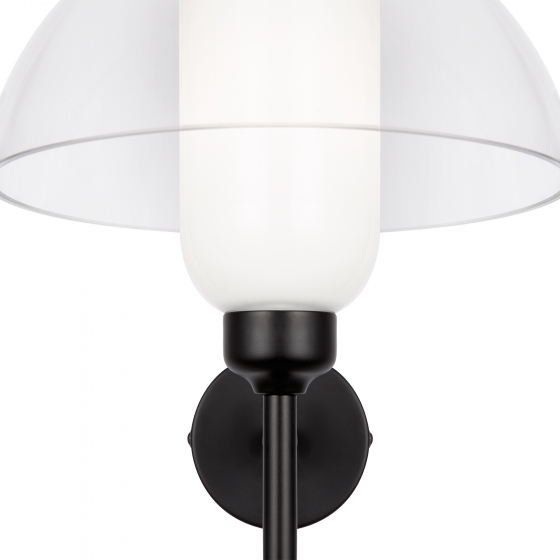 Настенный светильник Memory с прозрачным абажуром черный 11