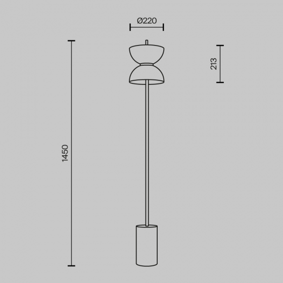 Напольный светильник Киото золото, серый, белый 15