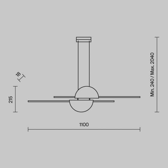 Подвесной светильник Skyline черный, белый 3
