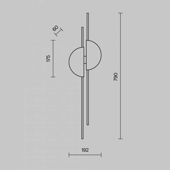 Настенный светильник Skyline черный, белый абажур 3