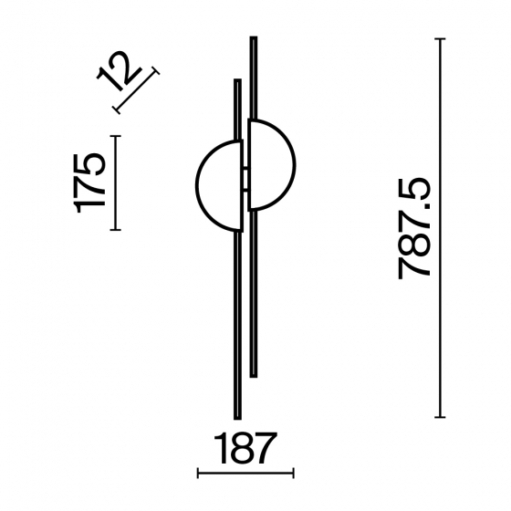 Настенный светильник Skyline черный, белый абажур 9