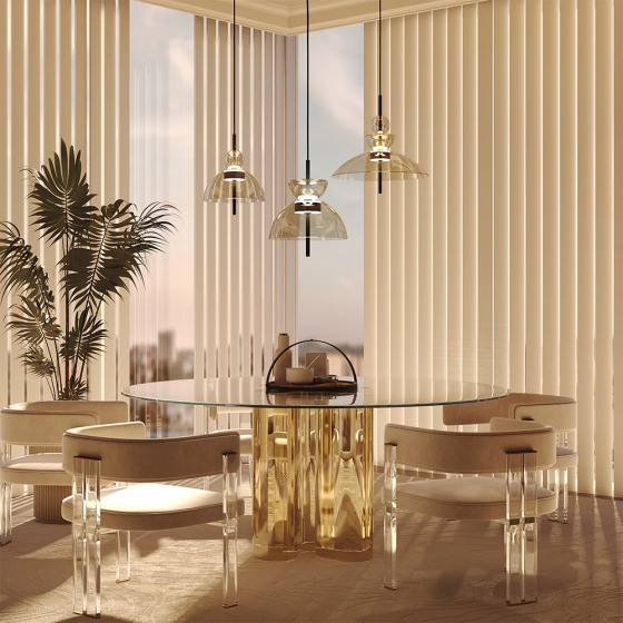 Подвесной светильник Bangkok черный, коньячный абажур 7