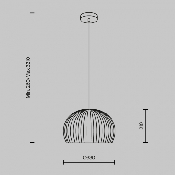 Подвесной светильник Roots черный, бежевый 10