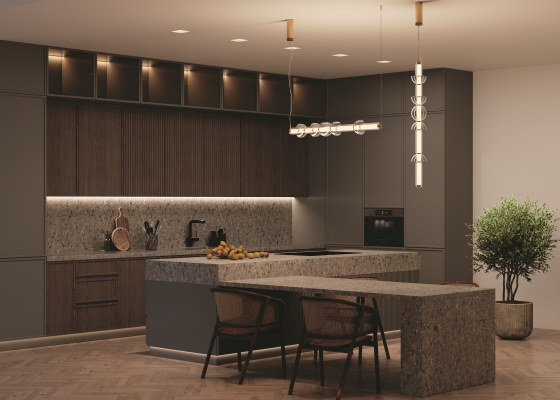 Подвесной светильник Cosmo латунь, прозрачное стекло 10