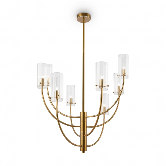 Подвесной светильник Arco латунь, 8 плафонов 3