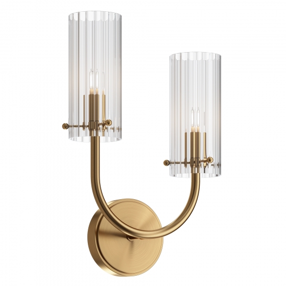 Настенный светильник Arco латунь, стекло, 2 плафона 2