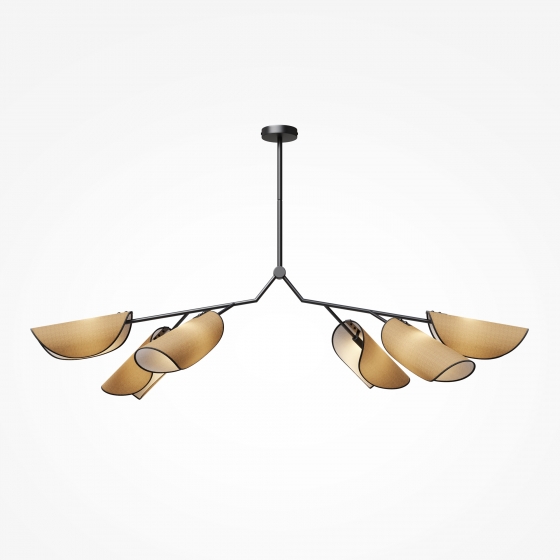 Подвесной светильник Organic черный с коричневыми плафонами 11