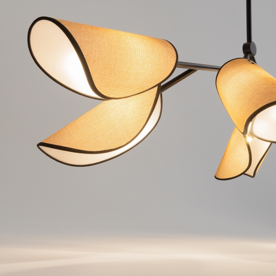 Подвесной светильник Organic черный с коричневыми плафонами 4