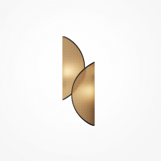 Настенное светильник Organic черный, коричневый абажур 6