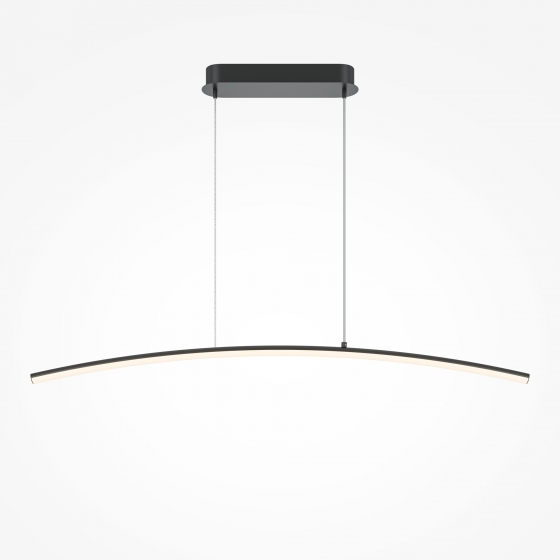 Подвесной светильник Curve черный с белым абажуром 12