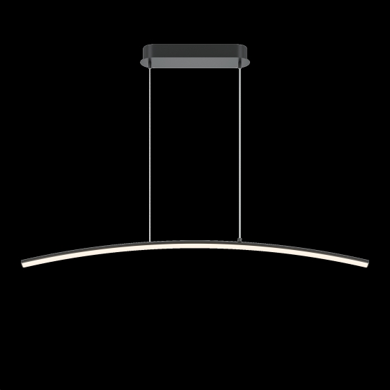 Подвесной светильник Curve черный с белым абажуром 15