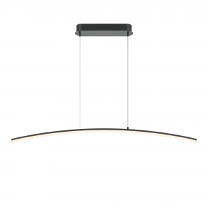 Подвесной светильник Curve черный с белым абажуром