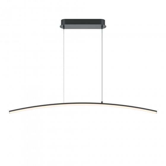 Подвесной светильник Curve черный с белым абажуром 1