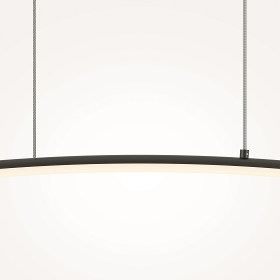 Подвесной светильник Curve черный с белым абажуром 8