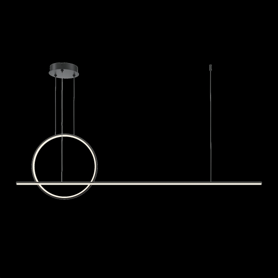 Подвесной светильник Halo черный с белым абажуром 8