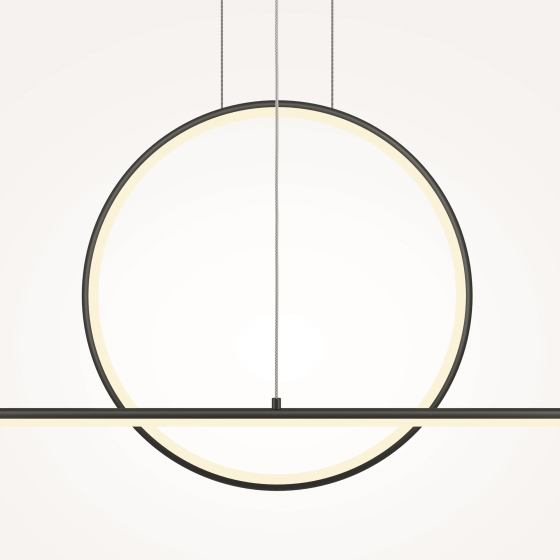 Подвесной светильник Halo черный с белым абажуром 10