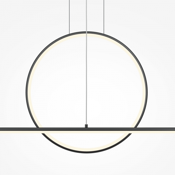 Подвесной светильник Halo черный с белым абажуром 6