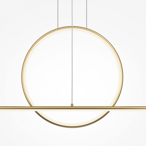 Подвесной светильник Halo латунь, белый абажур 5