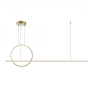 Подвесной светильник Halo латунь, белый абажур