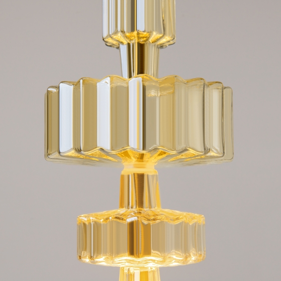 Подвесной светильник Level коньячный, латунь 5