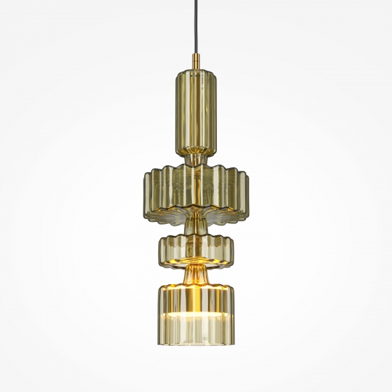 Подвесной светильник Level коньячный, латунь 13