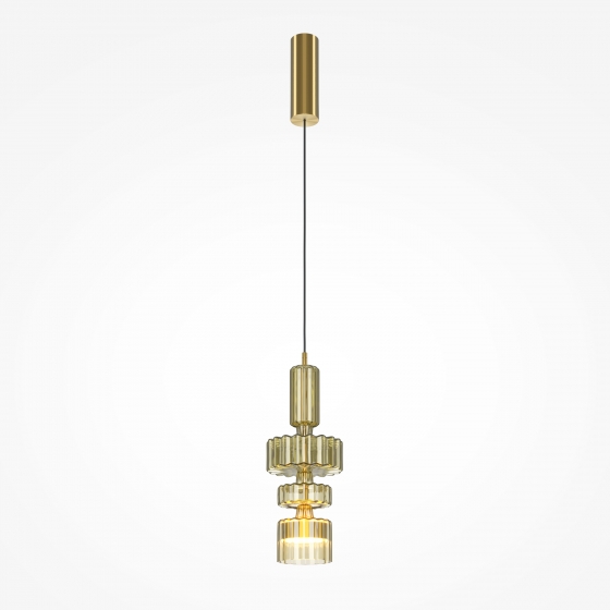 Подвесной светильник Level коньячный, латунь 12