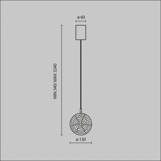 Подвесной светильник Frozen прозрачный латунь 6