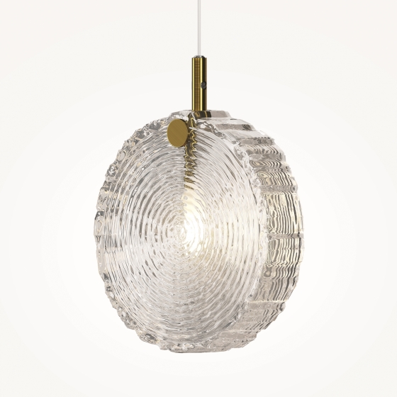 Подвесной светильник Frozen прозрачный латунь 4