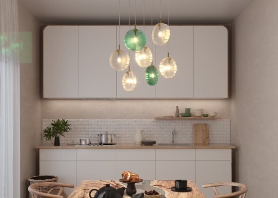 Подвесной светильник Frozen Разноцветный, 7 плафонов 3