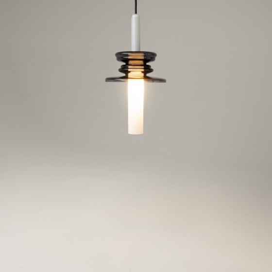 Подвесной светильник Sound Wave черный стекло 6