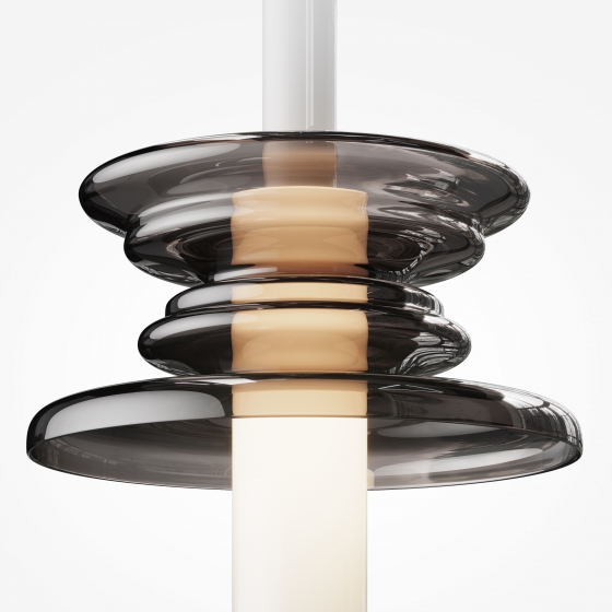 Подвесной светильник Sound Wave черный стекло 9