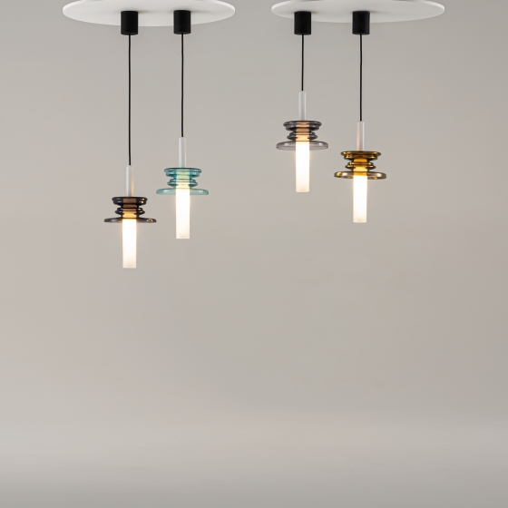 Подвесной светильник Sound Wave черный стекло 4