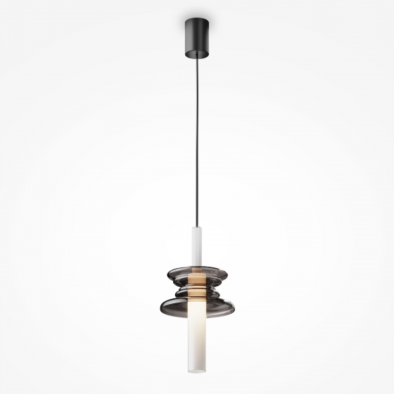 Подвесной светильник Sound Wave черный стекло 10