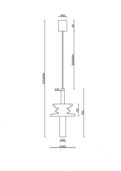 Подвесной светильник Sound Wave с абажуром в синих тонах 14