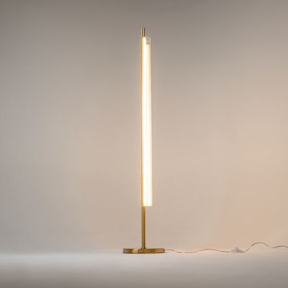 Напольный светильник Loom латунный, стекло 6