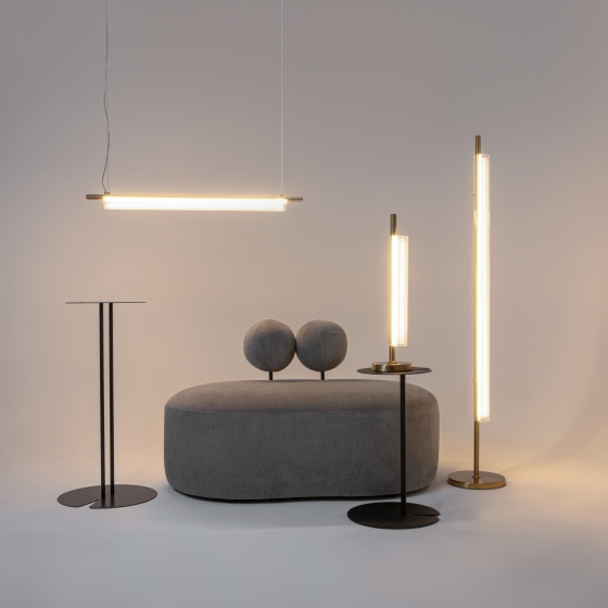 Напольный светильник Loom латунный, стекло 7