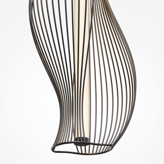 Подвесной светильник Shadows of the past черный с белым абажуром 8