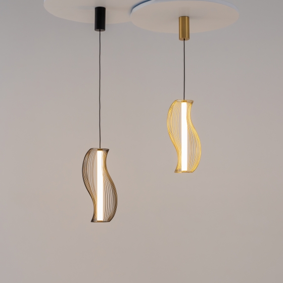 Подвесной светильник Shadows of the past черный с белым абажуром 12