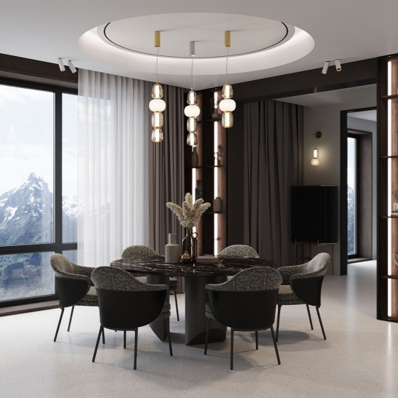 Подвесной светильник Pattern золотой, стекло, 170 мм 3