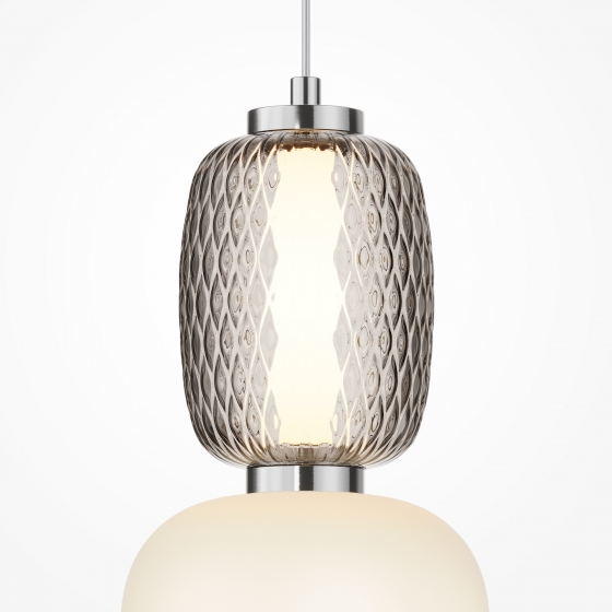 Настенный светильник Pattern хром, стекло белый и серый 7