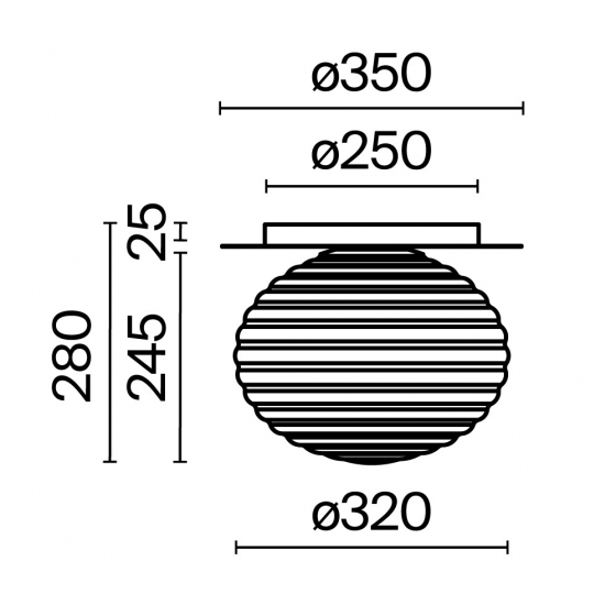 Потолочный светильник Reels золотой, белый стекло 3