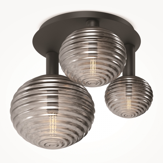 Потолочный светильник Reels черный, дымчатый стекло 6