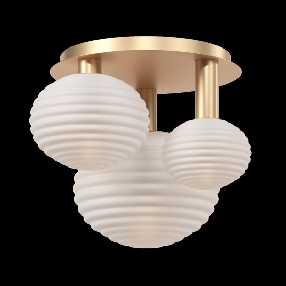 Потолочный светильник Reels золотой, стекло, 3 плафона 4